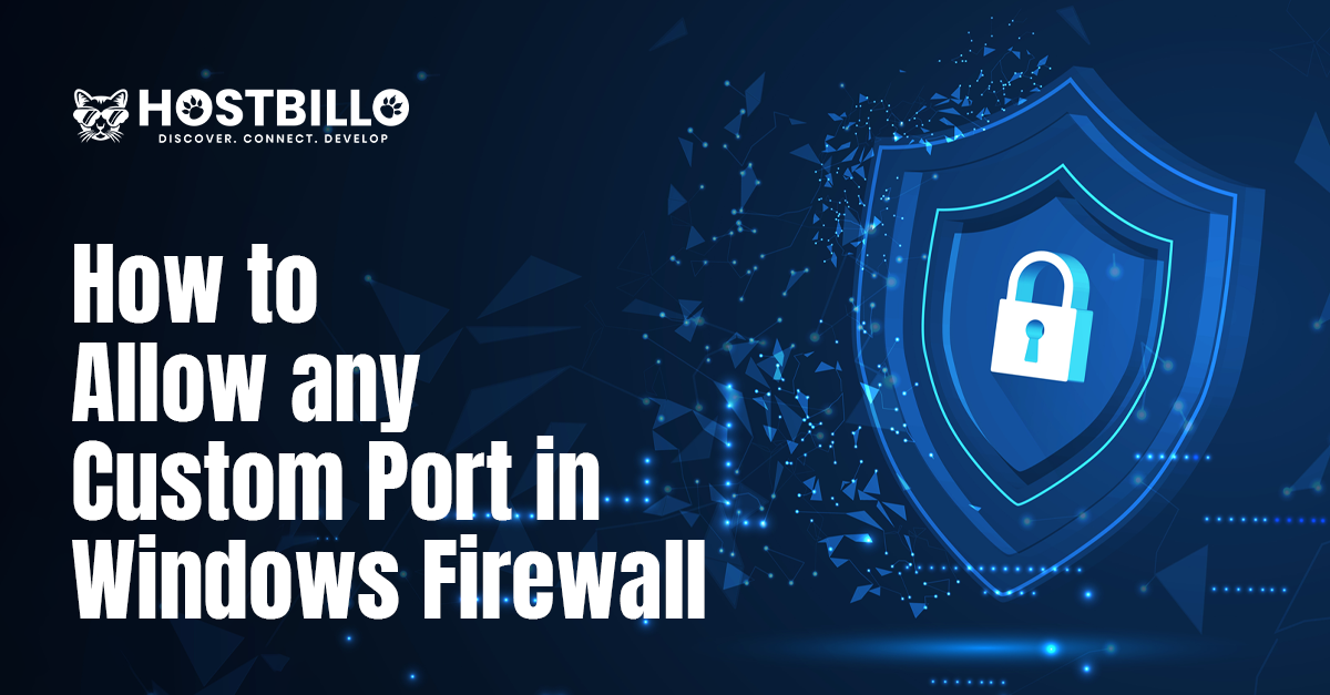 How to allow any custom port in windows firewall ? 